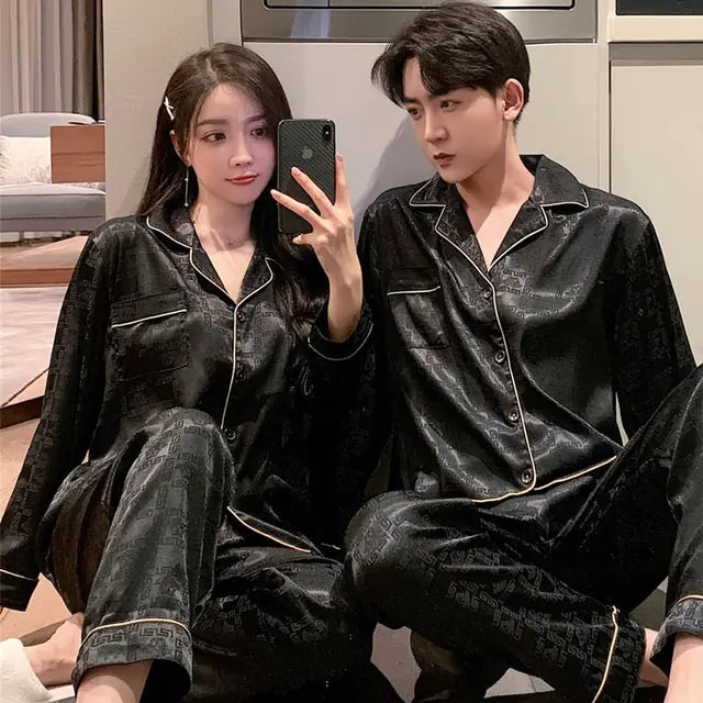 Couple Luxury Silk Pyjama Sets