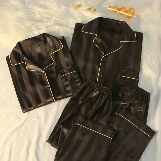 Couple Luxury Silk Pyjama Sets